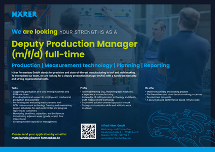 Job offer Deputy Production Manager Preview